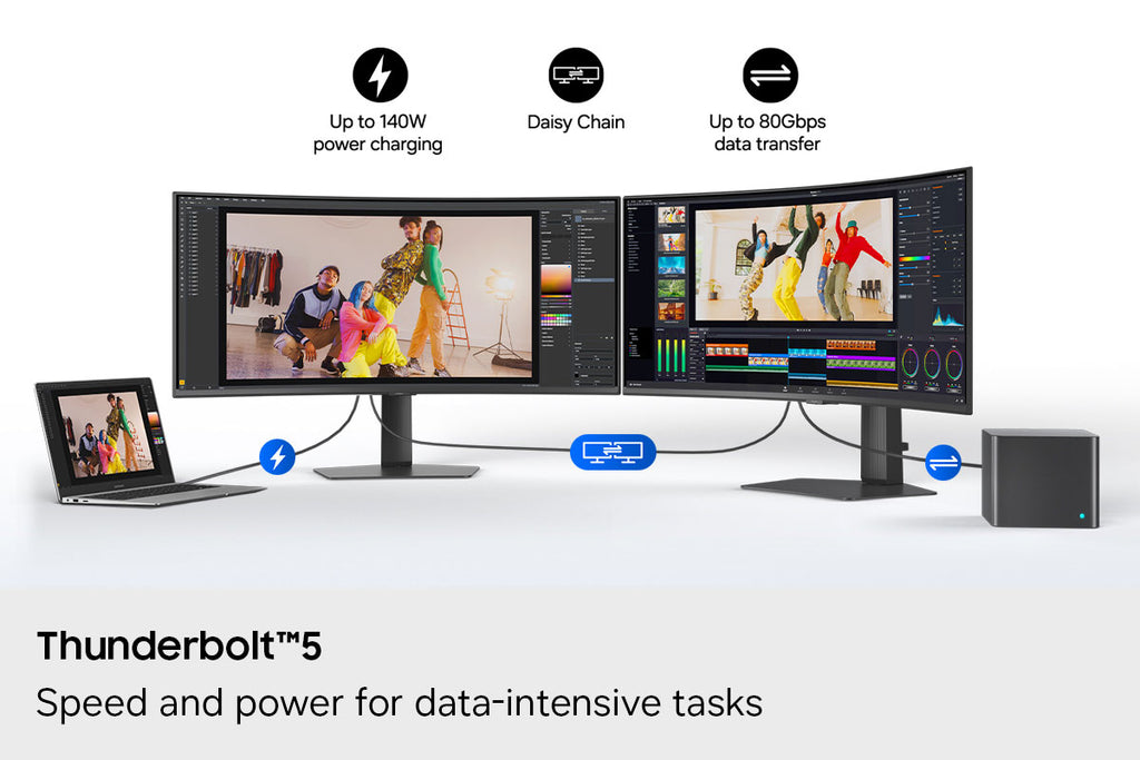 Samsung ViewFinity S8 S85TH 40-Inch 5K2K 144Hz WUHD Curved Monitor with Thunderbolt 5 - LS40H850TANXZA - image 7