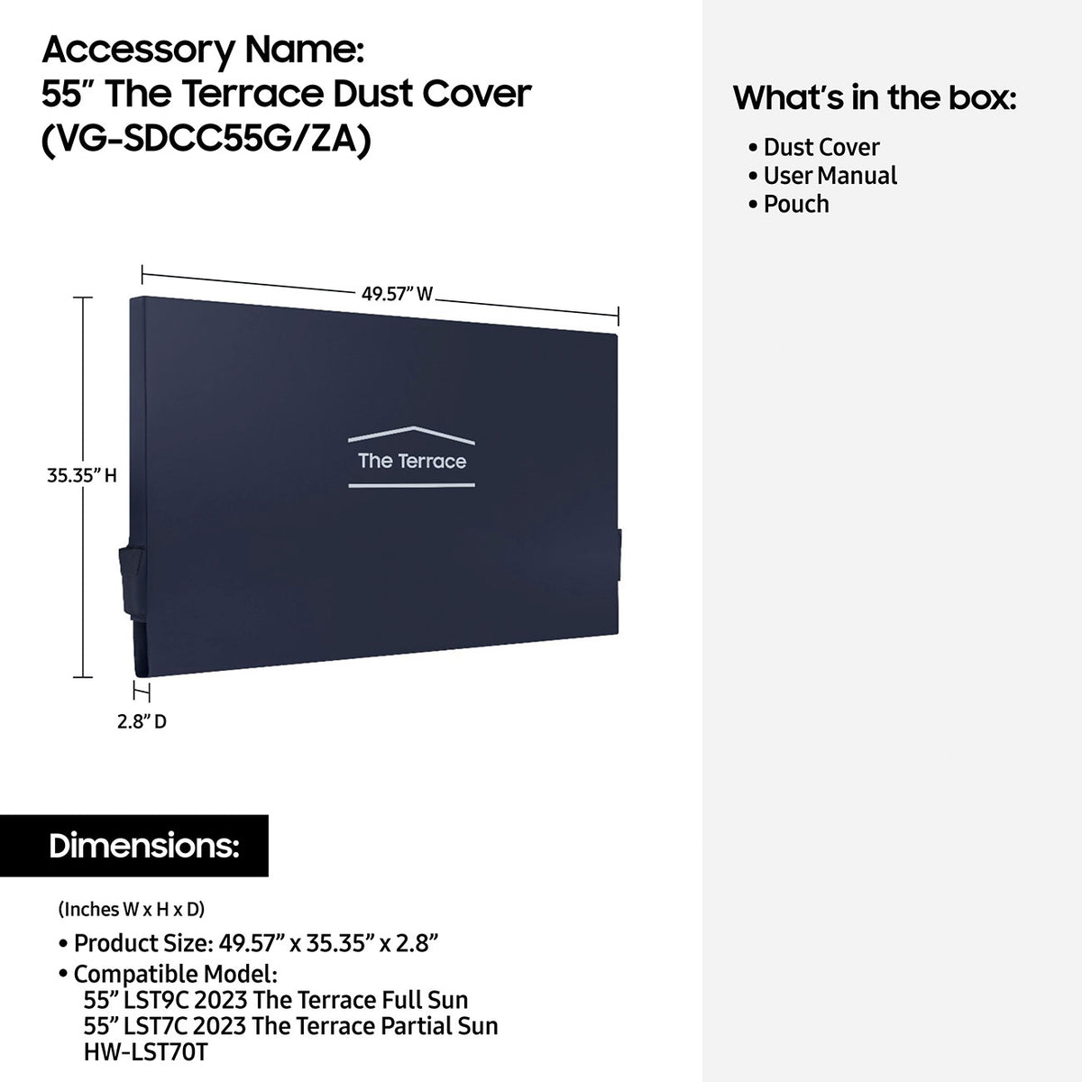 Samsung 55" The Terrace Dust Cover - VG-SDCC55G/ZA - image 7