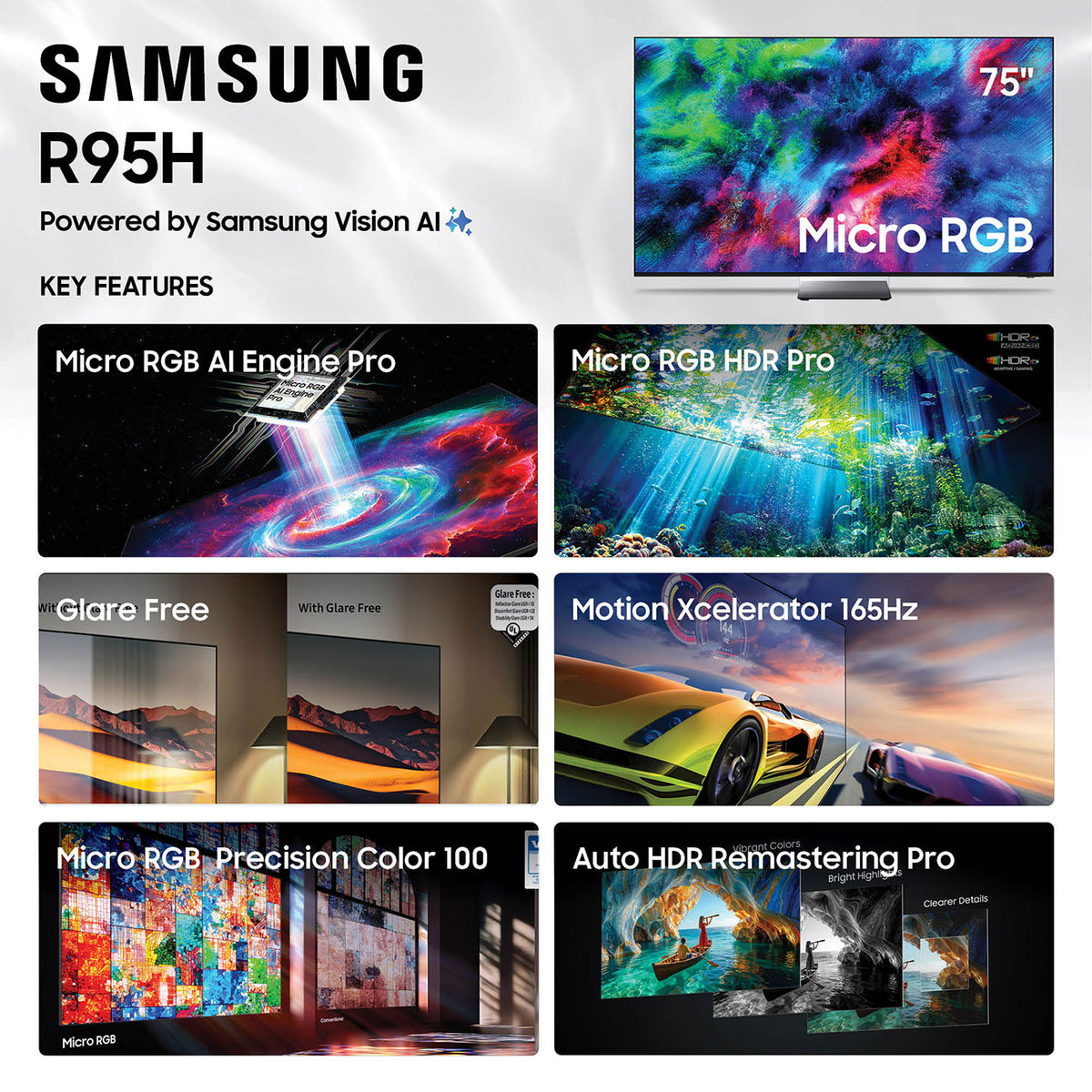 Samsung R95H Series 75-Inch Micro RGB 4K UHD Smart Tizen TV with Samsung Vision AI - MRN75R95HAFXZA - image 6