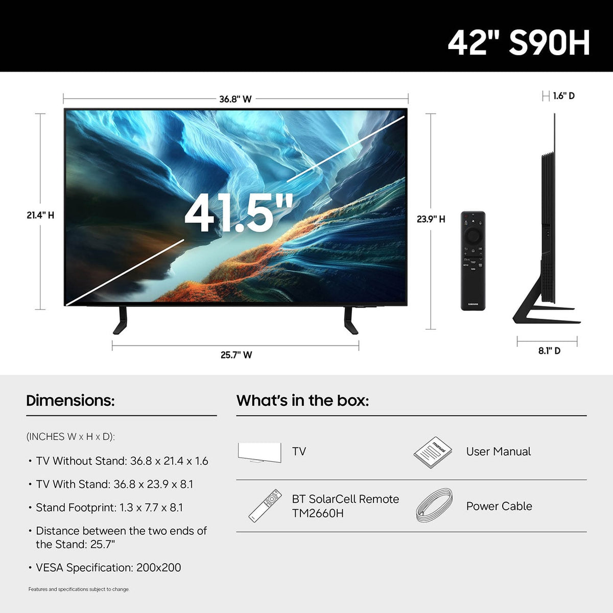 Samsung S90H OLED 42-Inch 4K Smart TV with Samsung Vision AI - QN42S90HAEXZA - image 4