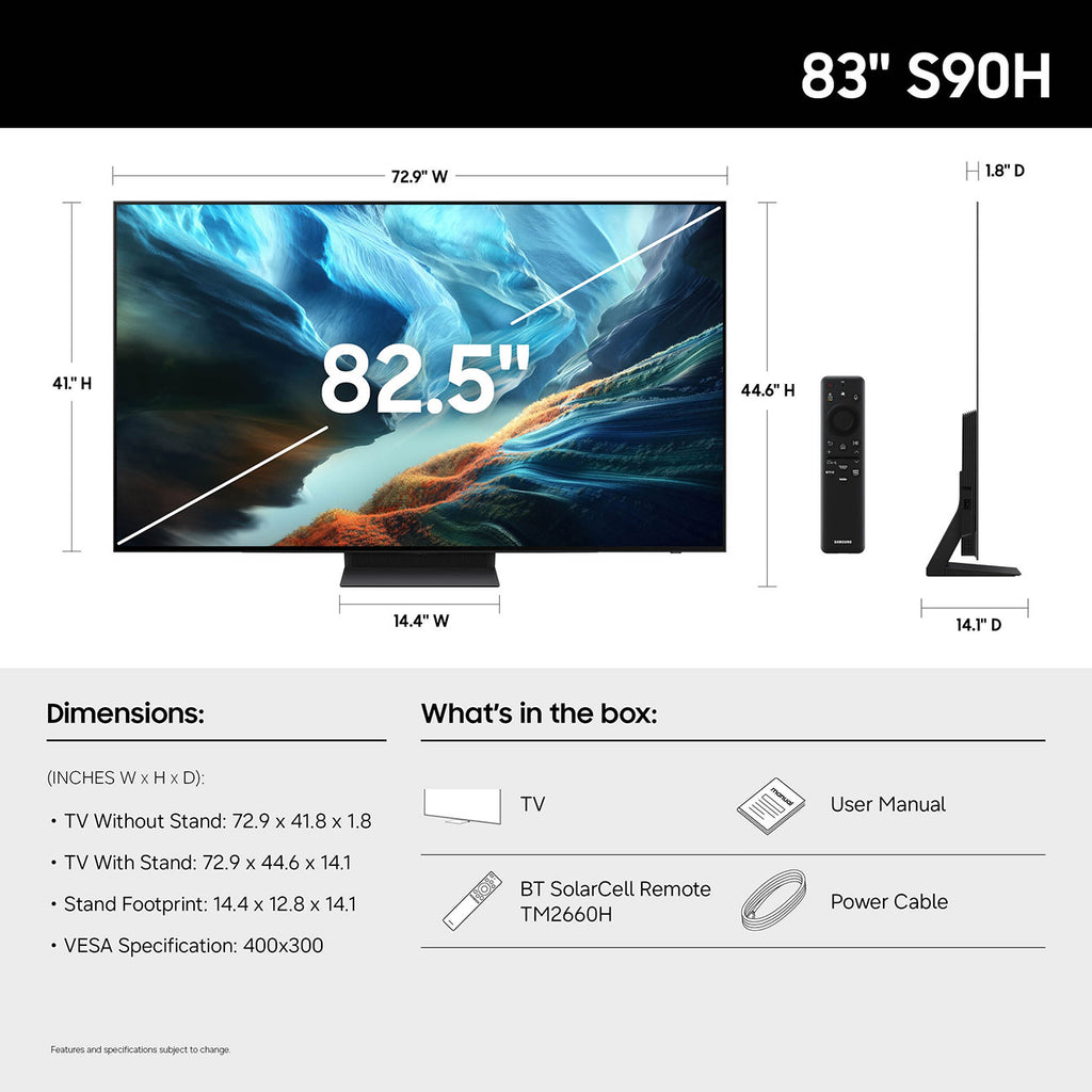 Samsung S90H OLED 83-Inch 4K Smart TV with Samsung Vision AI - QN83S90HAEXZA - image 4