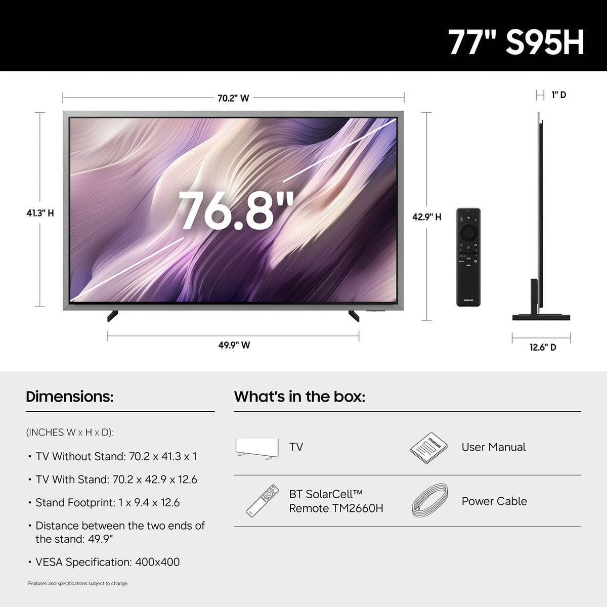 Samsung S95H OLED 77-Inch 4K Smart TV with Samsung Vision AI - QN77S95HAFXZA - image 4