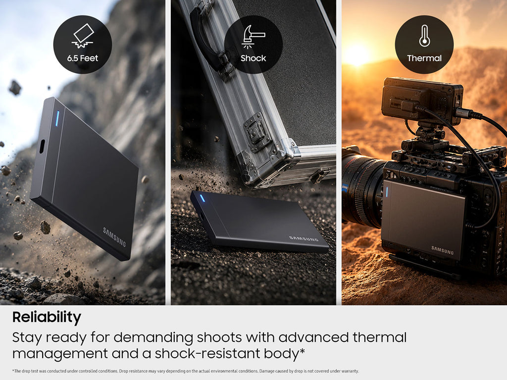 Samsung 1TB P9 Portable SSD USB4 Gen 3x2 in Black - MU-PJ1T0G/AM - image 7