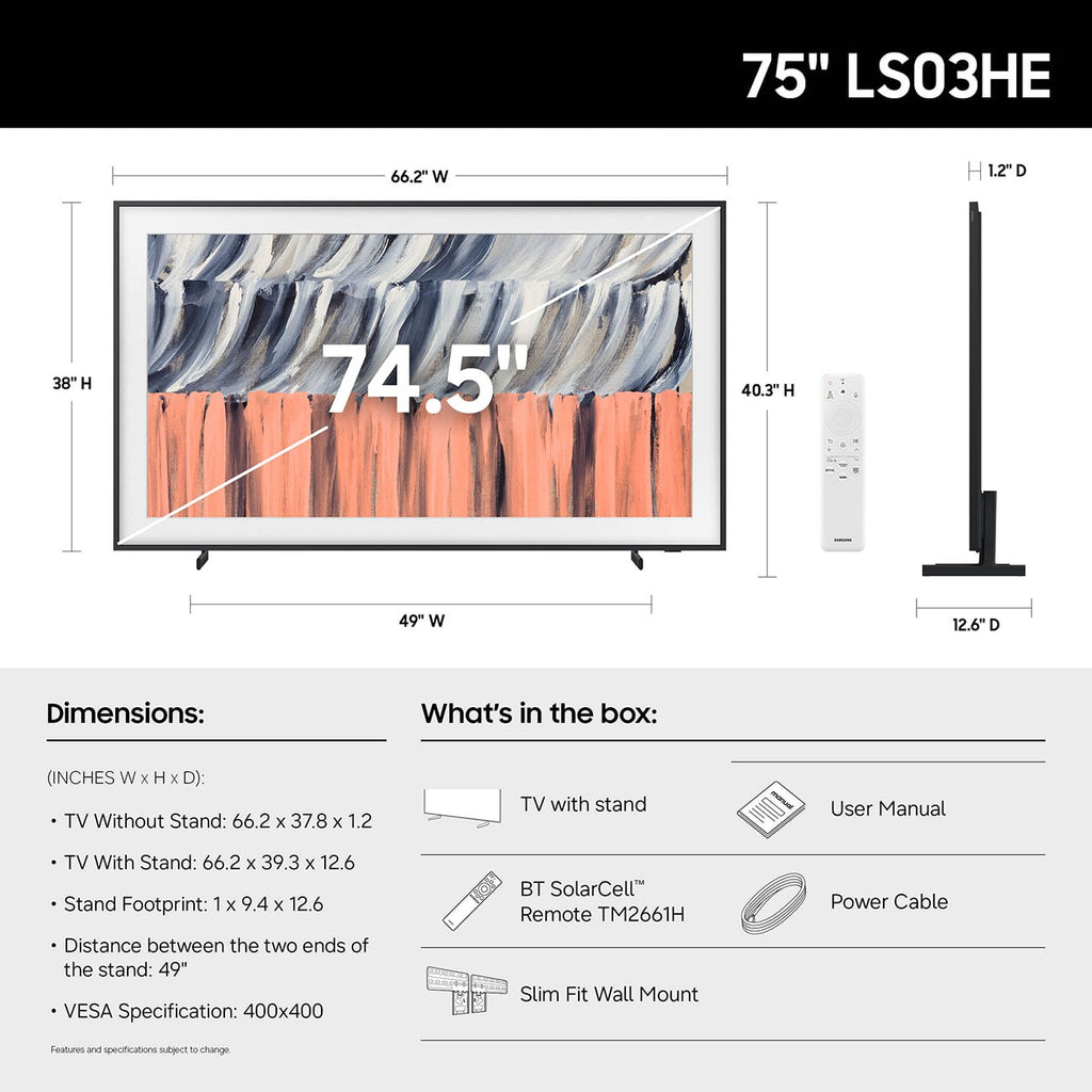 Samsung The Frame QLED 75-Inch 4K Smart TV with Samsung Vision AI - QN75LS03HEFXZA - image 5