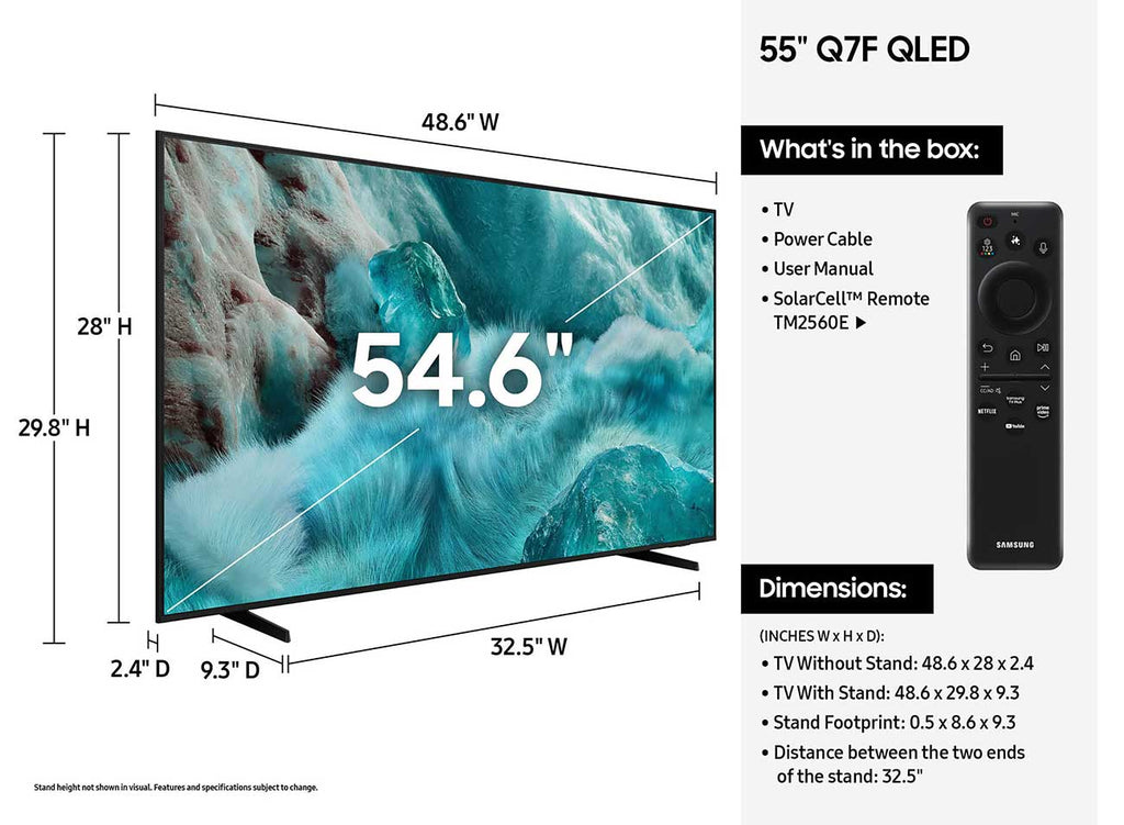 Samsung Q7F QLED TV 55-Inch 4K Smart in Black - QN55Q7FBAFXZA - image 7