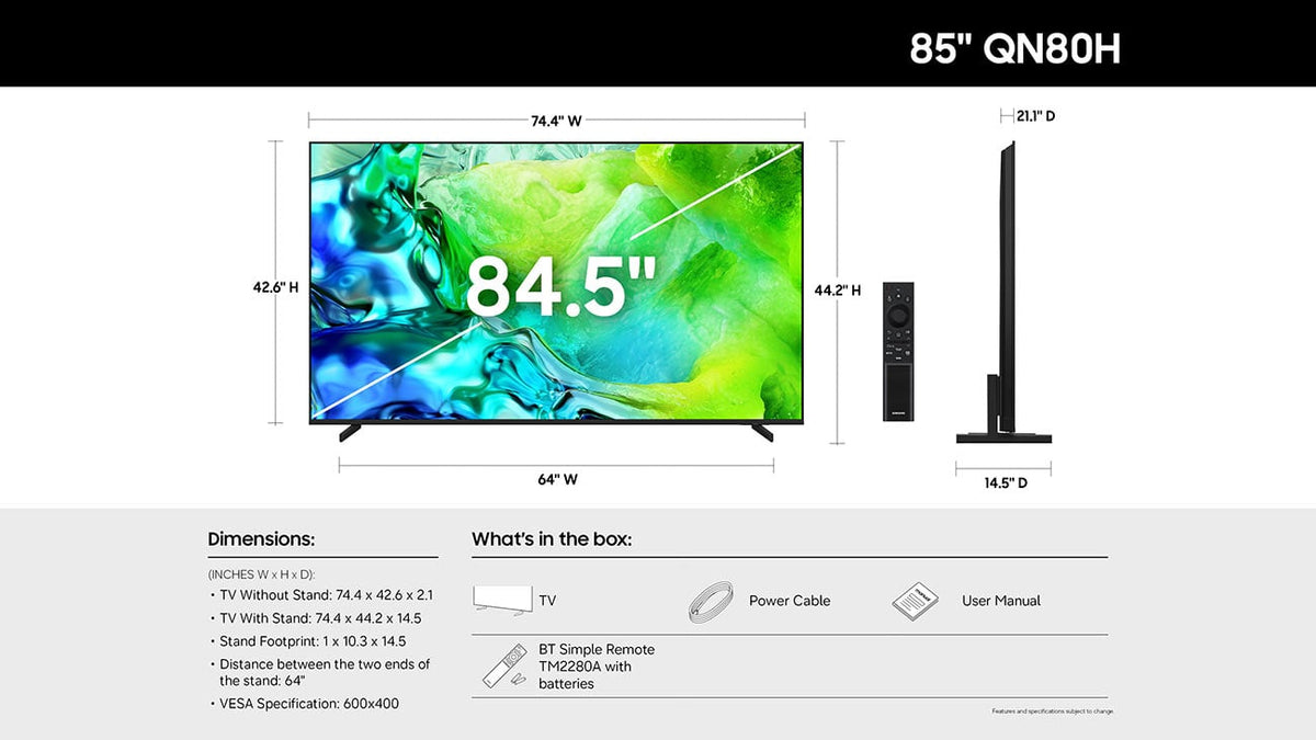 Samsung QN80H Neo QLED Mini LED 4K UHD Smart TV 100-Inch with Samsung Vision AI - QN100QN80HFXZA - image 5