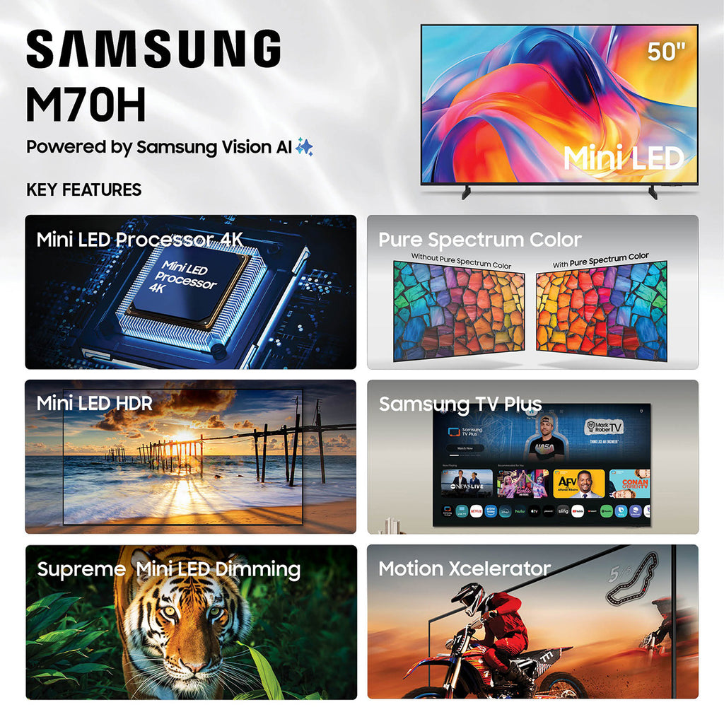 Samsung M70H Mini LED 4K UHD Smart TV 50-Inch with Samsung Vision AI - UN50M70HAFXZA - image 13