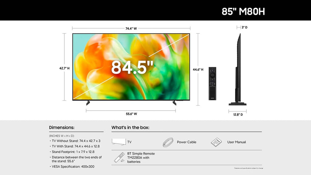 Samsung M80H Mini LED 4K UHD Smart TV 85-Inch with Samsung Vision AI - UN85M80HAFXZA - image 5