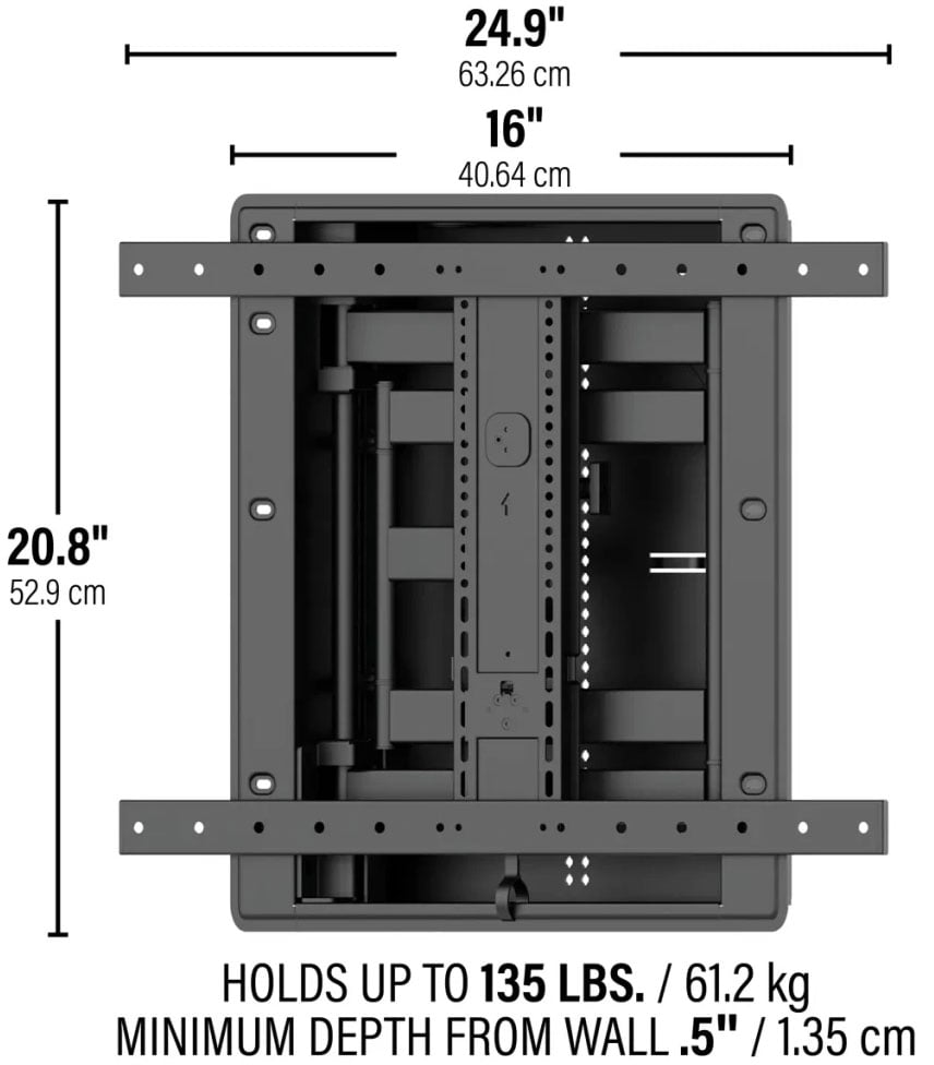 Sanus 42"-85" Premium Large In-Wall Full-Motion Mount in Black - VIWLF128-B2 - image 5