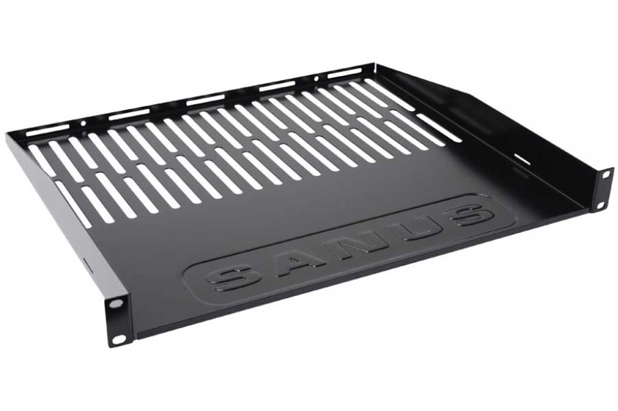 Sanus 1U Black Vented AV Shelf - CASH21-B1 - image 2