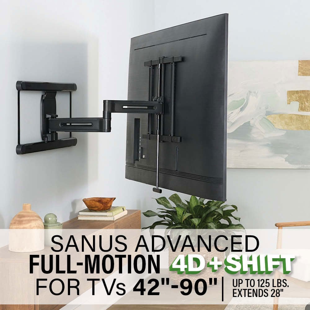 Sanus Advanced Full-Motion 4D + Shift TV Wall Mount for TVs 42"-90" - VLF828-B2 - image 8