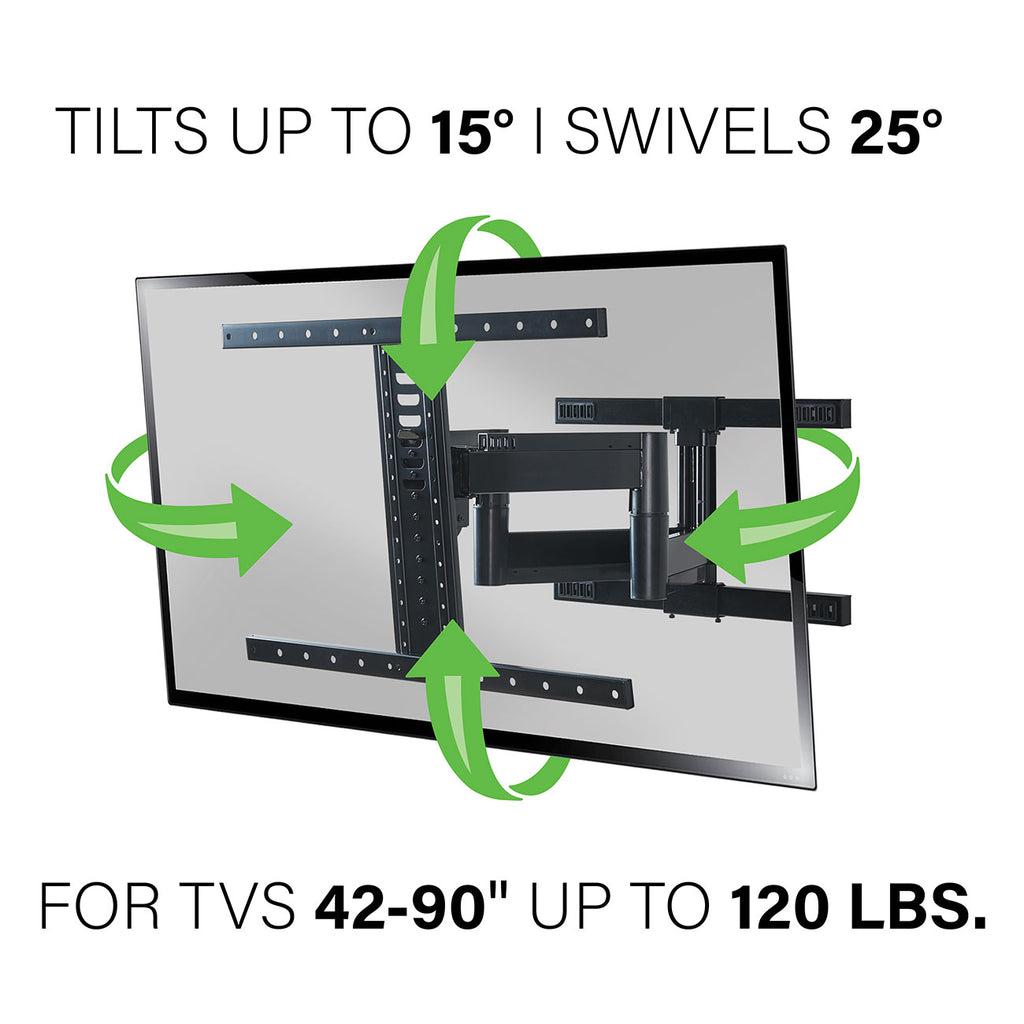 Sanus Full-Motion Wall Mount for 42" - 89" TVs - ALF325-B1 - image 4