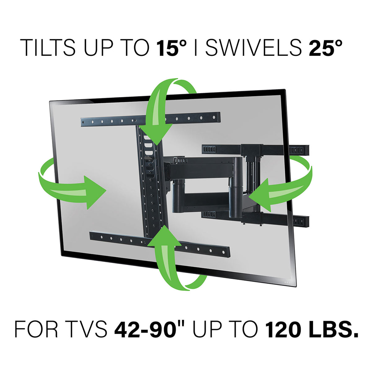 Sanus Full-Motion Wall Mount for 42" - 89" TVs - ALF325-B1 - image 4
