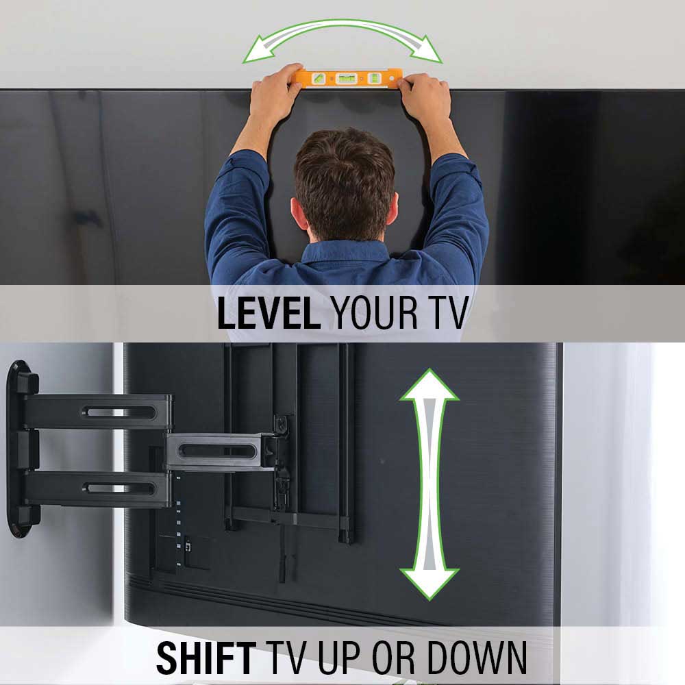 Sanus Advanced Full-Motion 4D + Shift TV Wall Mount for TV's 32"-65" - VMF822-B2 - image 9