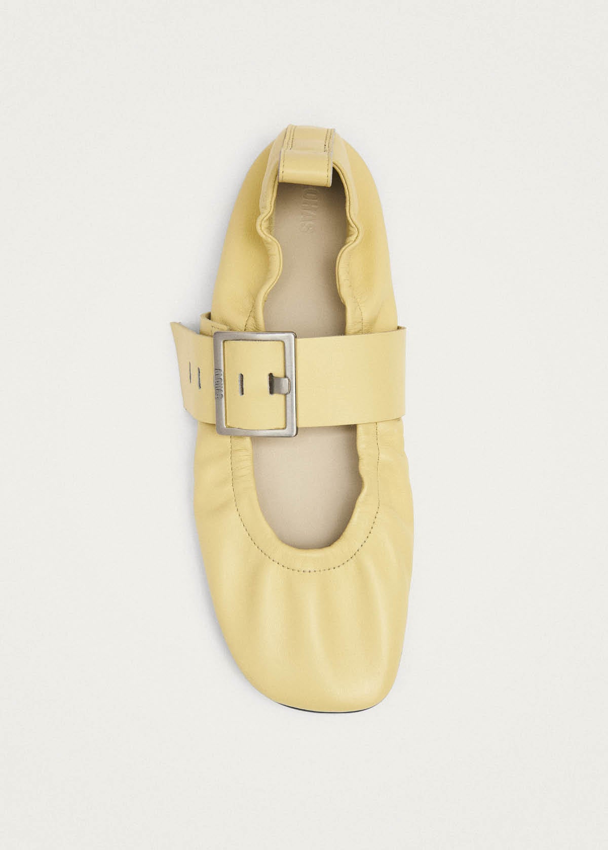 Sarea Ballerinas aus vanillefarbenem Leder