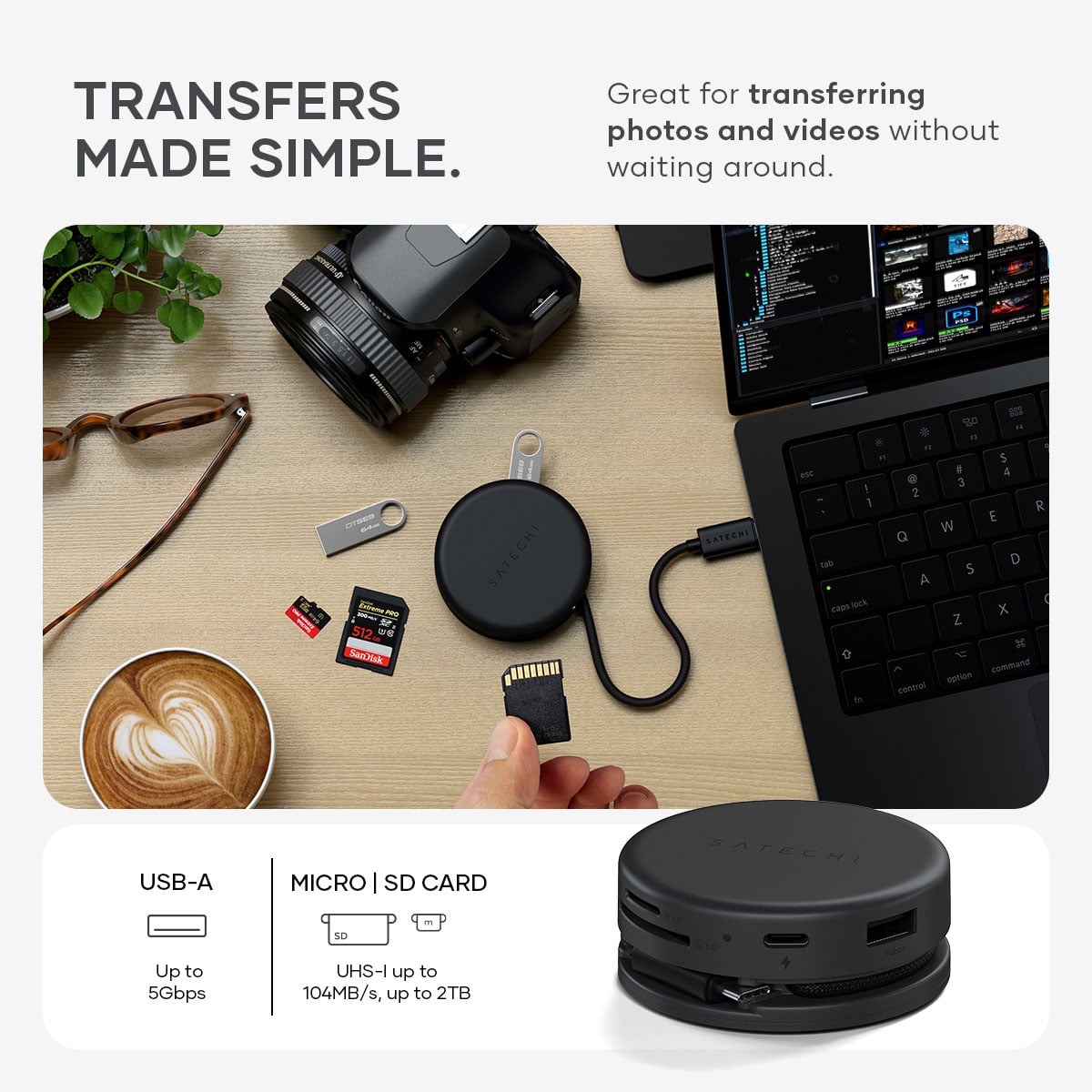Satechi OnTheGo 7-in-1 Multiport Adapter in Black - ST-POTG7C - image 7