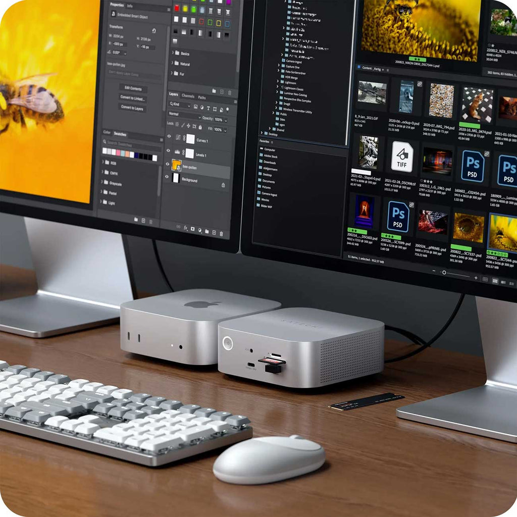 Satechi Thunderbolt 5 CubeDock with SSD Enclosure in Silver - ST-DT5CES-US - image 6