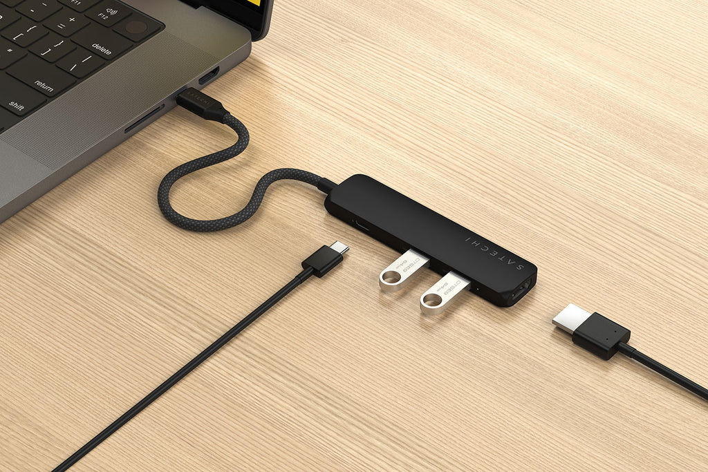 Satechi 4-in-1 Slim Multi-port Adapter 4K in Black - ST-P4SK - image 7