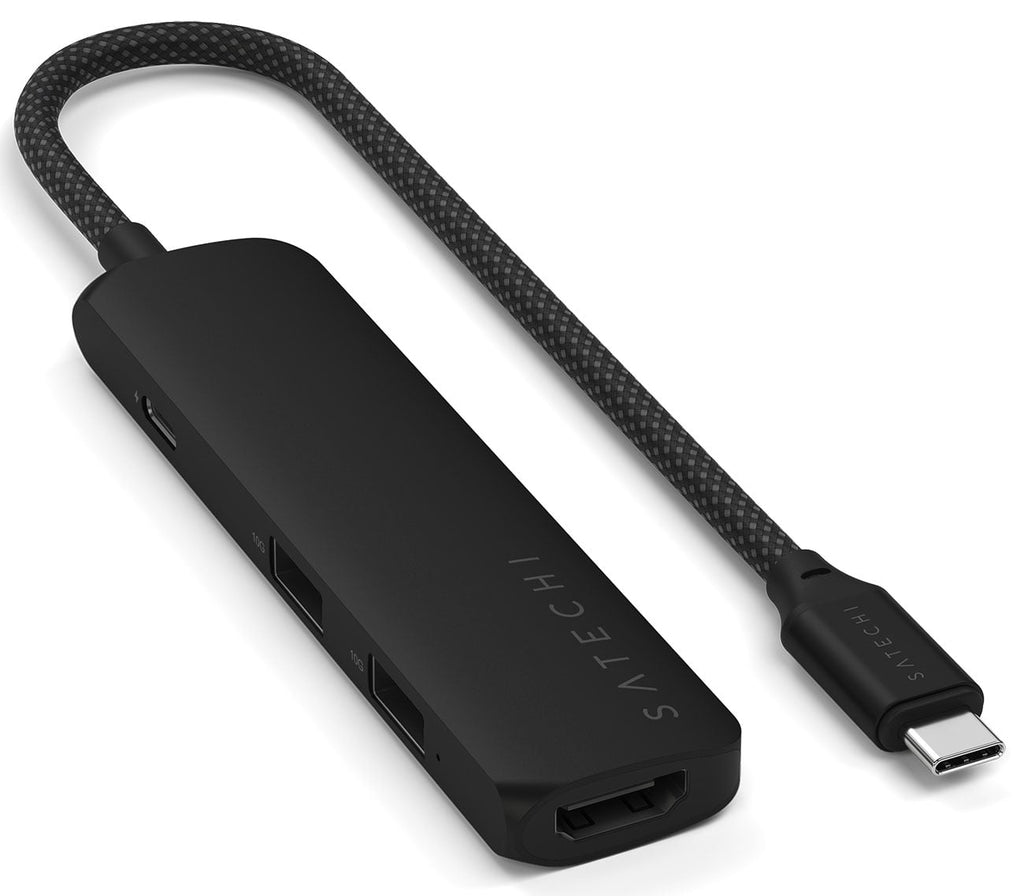 Satechi 4-in-1 Slim Multi-port Adapter 4K in Black - ST-P4SK - image 2