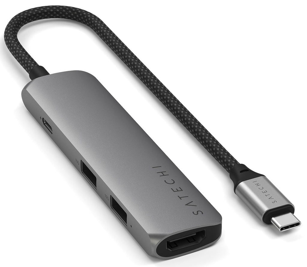 Satechi 4-in-1 Slim Multi-port Adapter 4K in Space Gray - ST-P4SM - image 3
