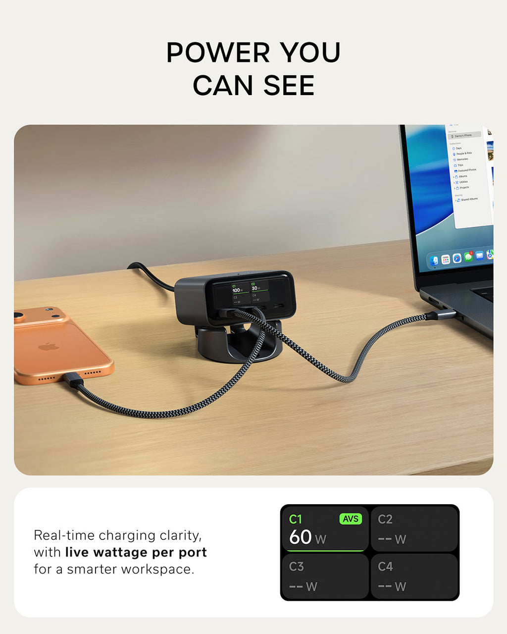 Satechi ChargeView 240W Desktop Charger in Black - ST-C6CV240C-US - image 7