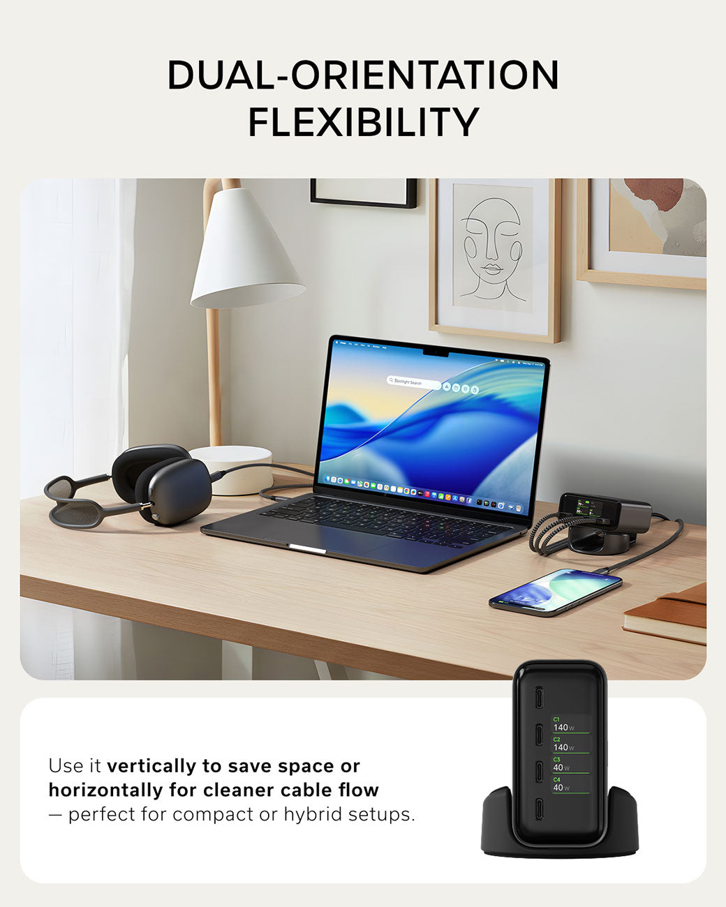 Satechi ChargeView 240W Desktop Charger in Black - ST-C6CV240C-US - image 9