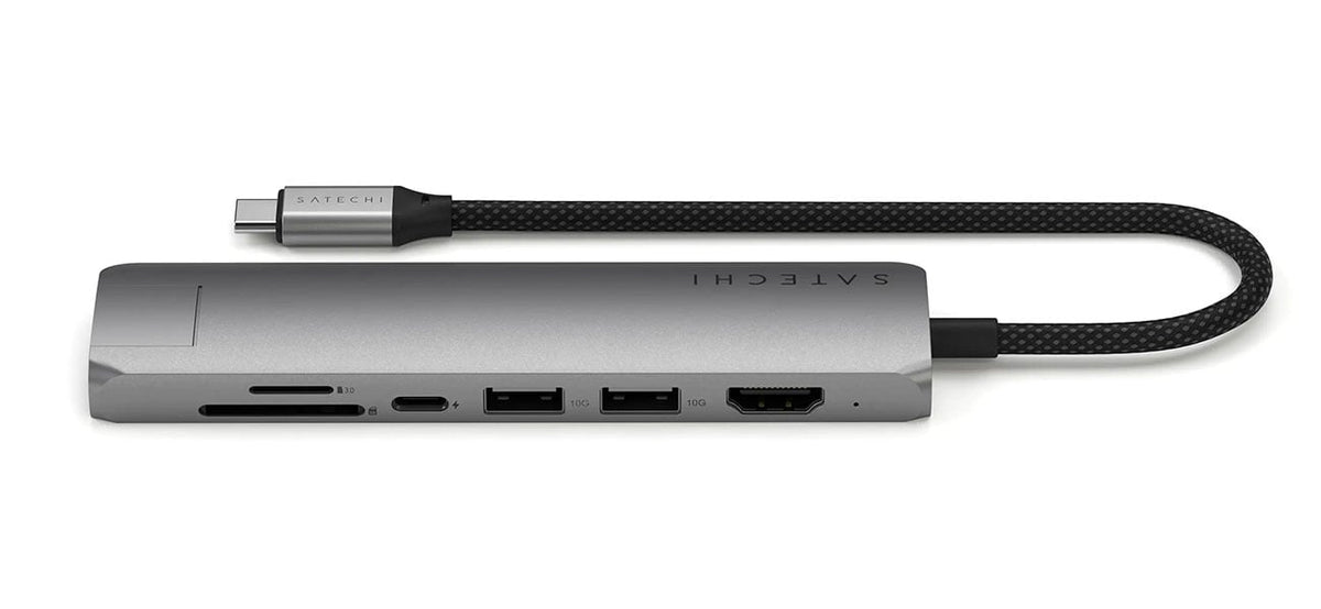 Satechi 7-in-1 USB-C Slim Multiport Adapter with Ethernet in Space Grey - ST-P7SM - image 2