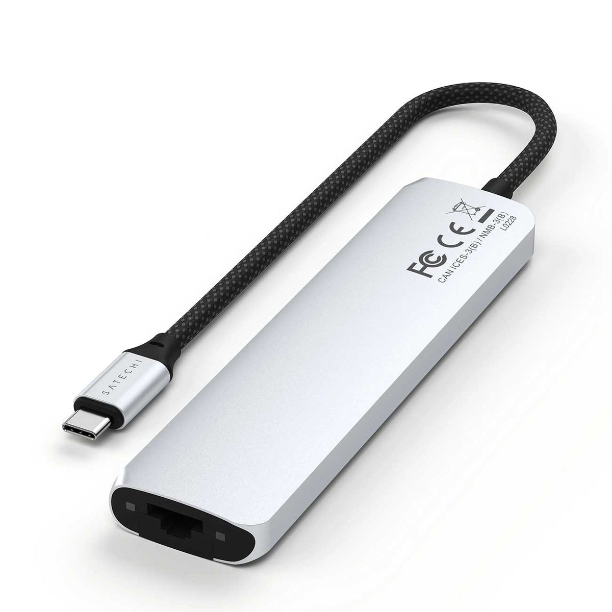 Satechi 7-in-1 USB-C Slim Multiport Adapter with Ethernet in Silver - ST-P7SS - image 3