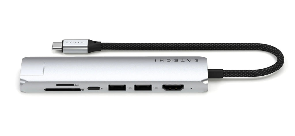 Satechi 7-in-1 USB-C Slim Multiport Adapter with Ethernet in Silver - ST-P7SS - image 2