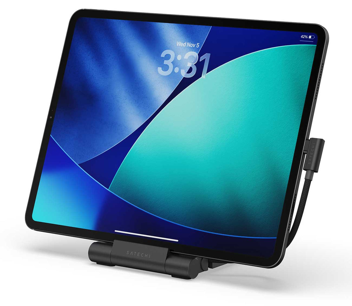 Satechi OntheGo Foldable Stand Hub for Apple iPad (2021+) in Space Black - ST-GOTGFC - image 9
