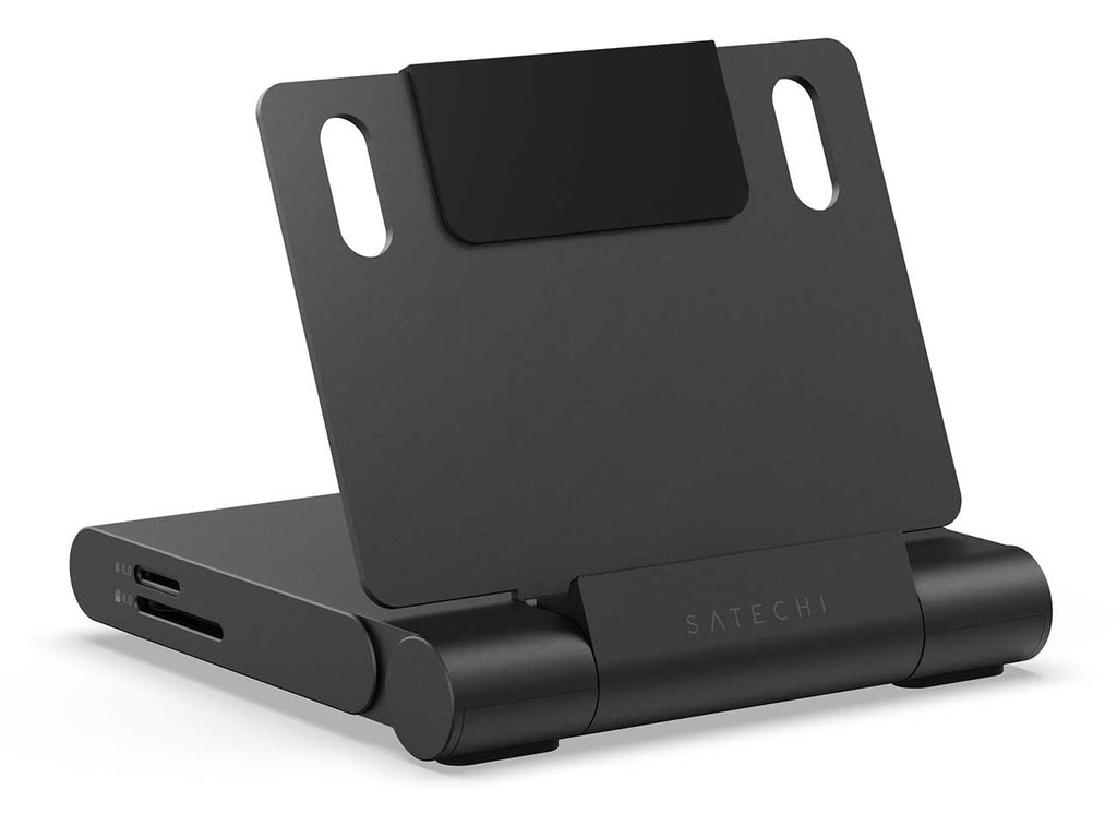 Satechi OntheGo Foldable Stand Hub for Apple iPad (2021+) in Space Black - ST-GOTGFC - image 1