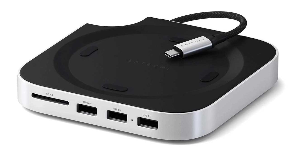 Satechi Mac Mini M4 Stand & Hub with SSD Enclosure - ST-GNMMES - image 1