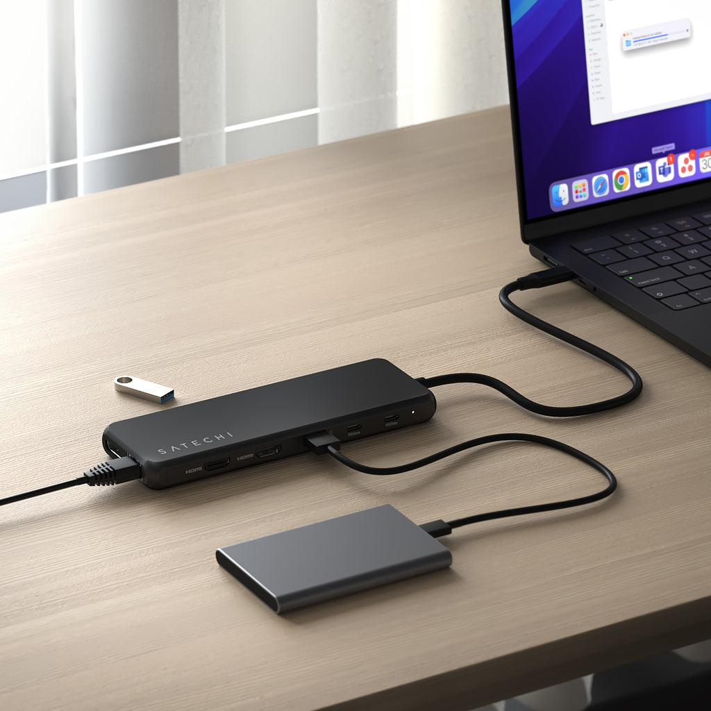 Satechi 13-in-1 USB-C Triple Display Multiport Adapter in Black - ST-P3D13K - image 9