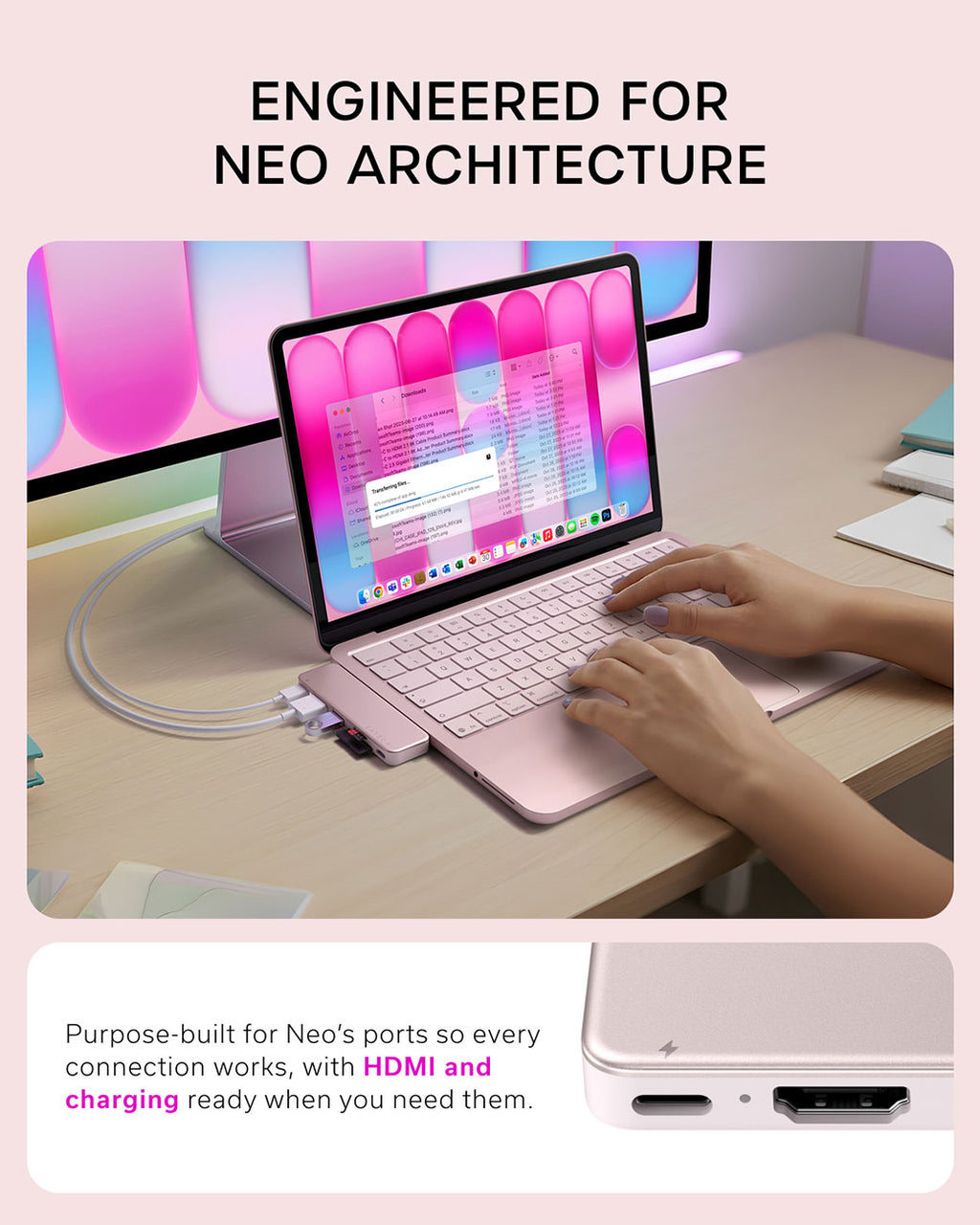 Satechi 6-in-1 USB-C Snap Hub in Blush - ST-HUSNP - image 8