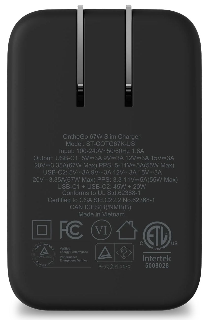 Satechi OntheGo 67W Slim Wall Charger in Black - ST-COTG67K-US - image 3