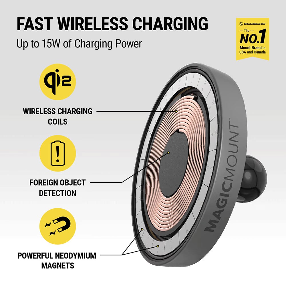 Scosche MagicMount Charge Pro Dash and Vent Phone Mount - MPQMRDV-SP - image 2