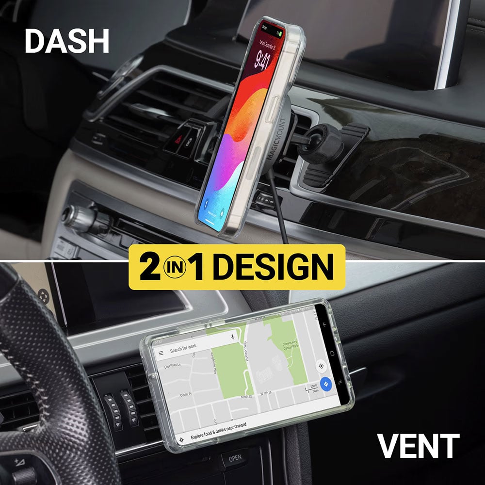 Scosche MagicMount Charge Pro Dash and Vent Phone Mount - MPQMRDV-SP - image 3