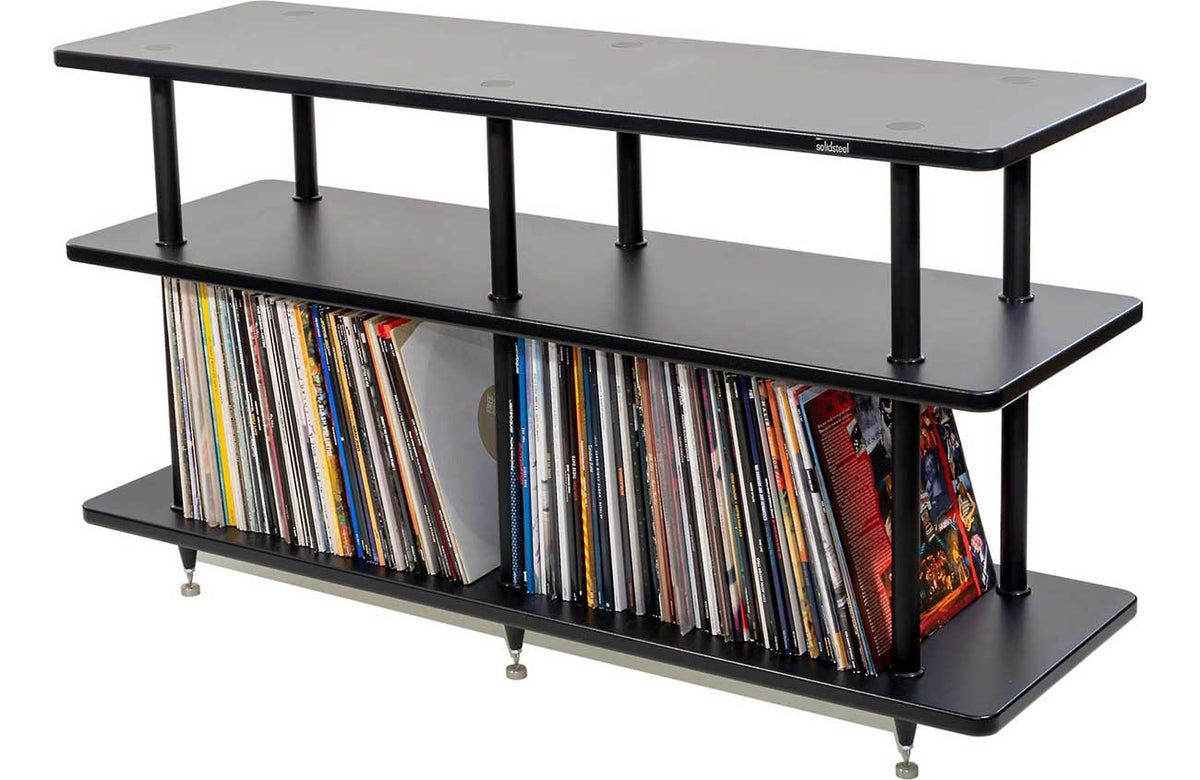 Solidsteel VL-3 Black Vinyl Record Storage & Hi-Fi Rack - VL-3BK - image 2