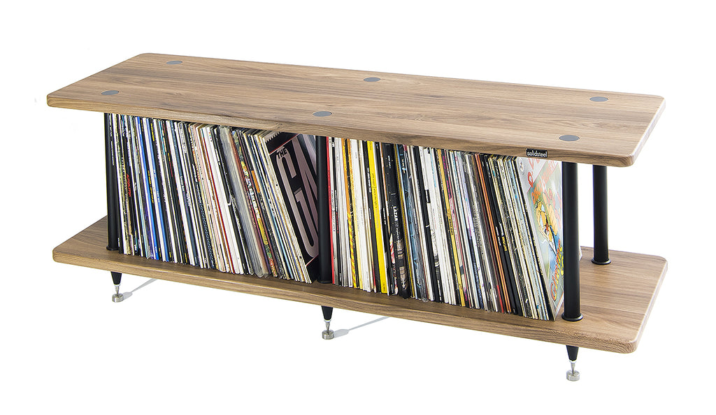 Solidsteel VL-2 Walnut Wood Vinyl Record Storage & Hi-Fi Rack - VL-2 - image 2