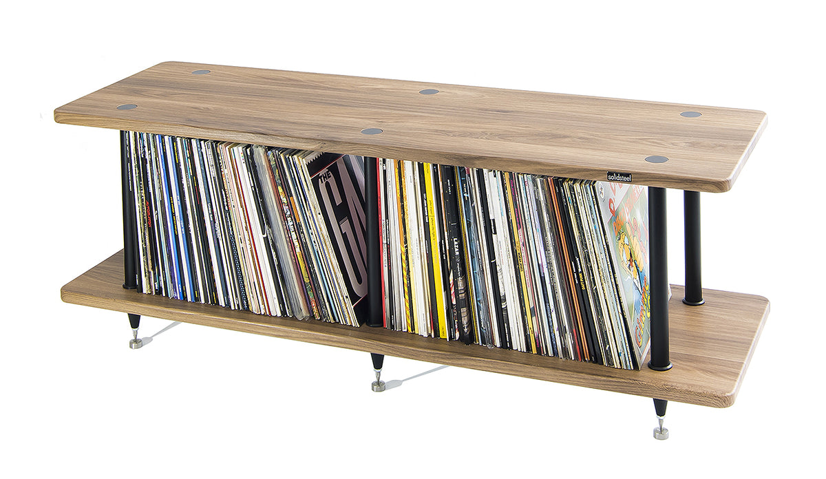 Solidsteel VL-2 Walnut Wood Vinyl Record Storage & Hi-Fi Rack - VL-2 - image 2