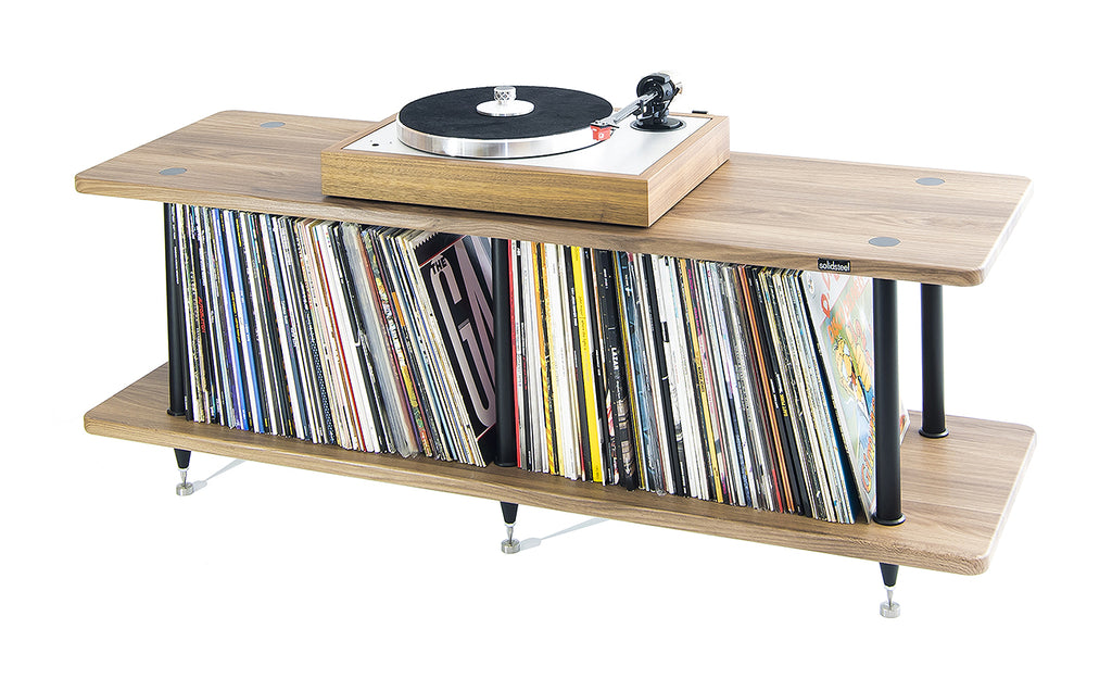 Solidsteel VL-2 Walnut Wood Vinyl Record Storage & Hi-Fi Rack - VL-2 - image 3