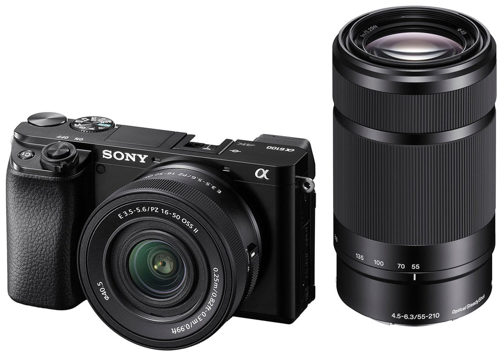 Sony Alpha 6100 Digital Camera Mirrorless with 16-50mm and 55-210mm Lens in Black - ILCE6100XB - image 1