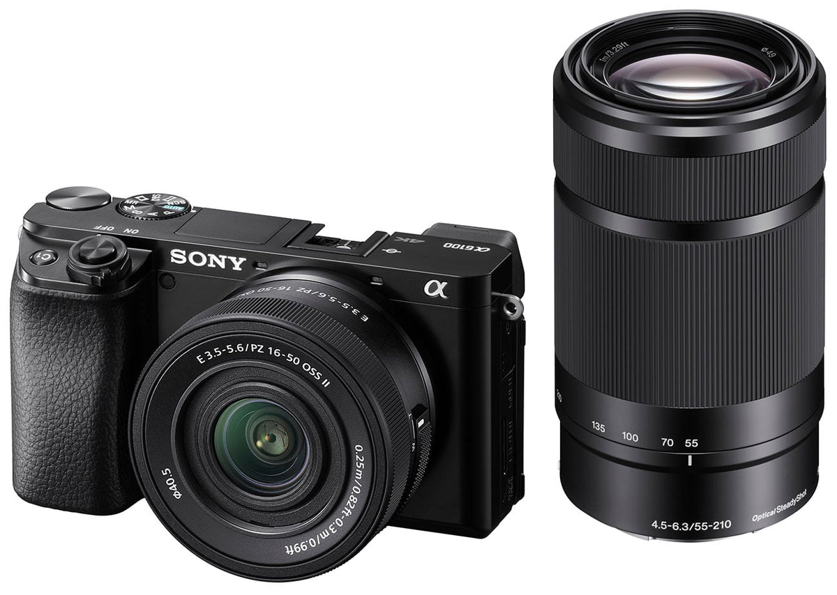 Sony Alpha 6100 Digital Camera Mirrorless with 16-50mm and 55-210mm Lens in Black - ILCE6100XB - image 1