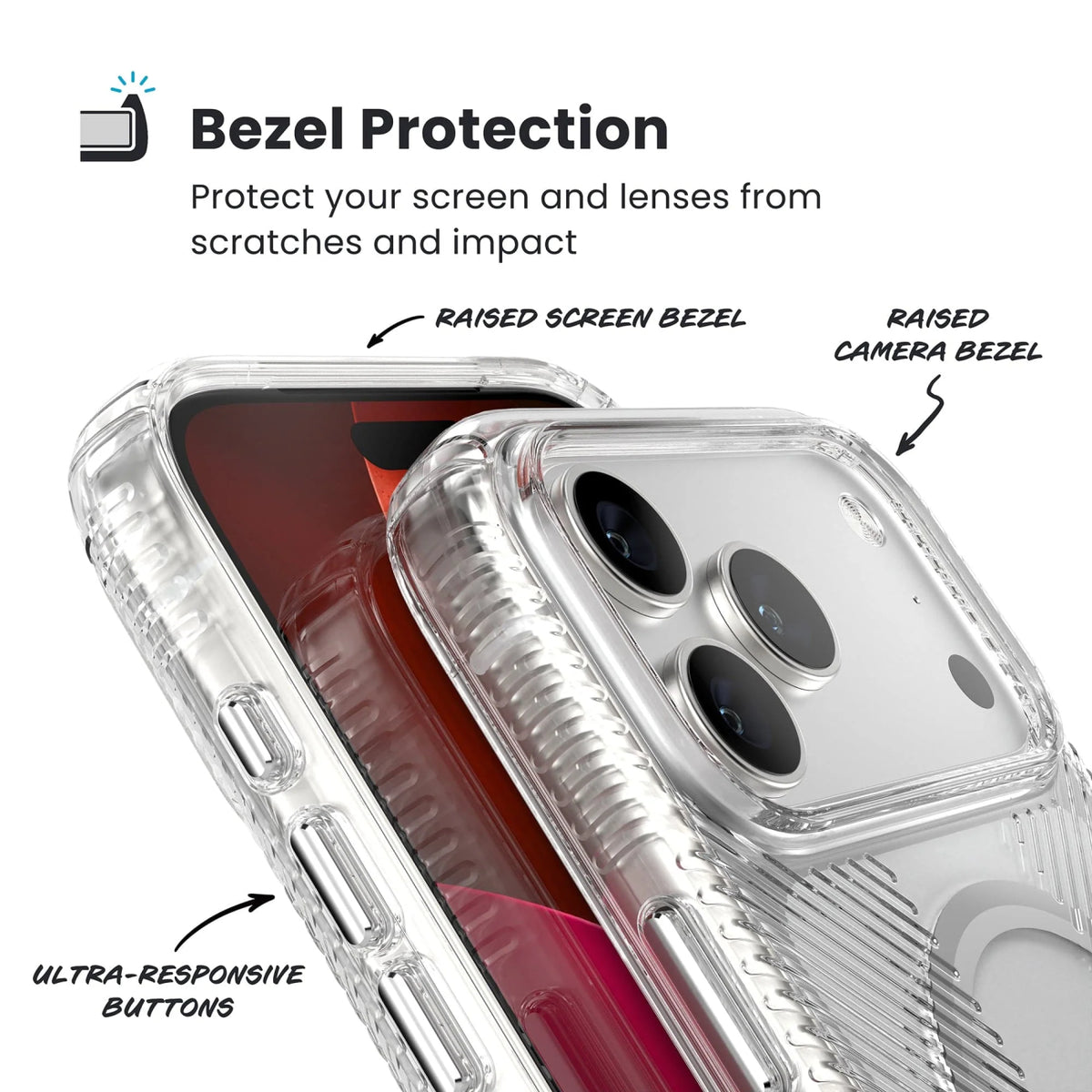 Speck Presidio Perfect-Clear Grip MagSafe with ClickLock Case for iPhone 18 Pro Max and iPhone 17 Pro Max - image 7