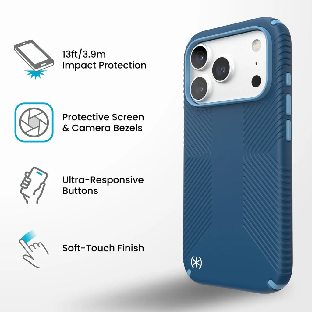 Speck Presidio2 Grip MagSafe Case for iPhone 18 Pro and iPhone 17 Pro in Deep Sea - 151096-3261 - image 8