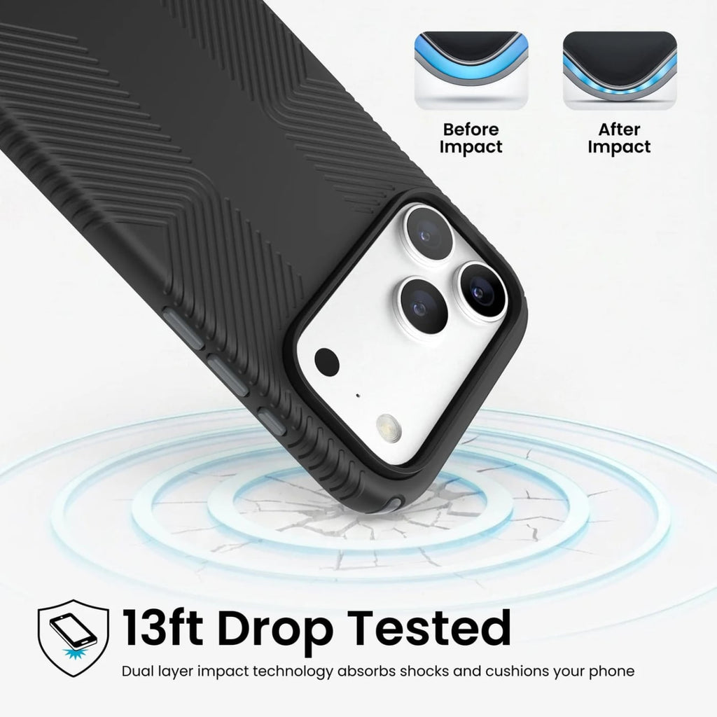 Speck Presidio2 Grip MagSafe Case for iPhone 18 Pro Max and iPhone 17 Pro Max in Black - 151108-D143 - image 6