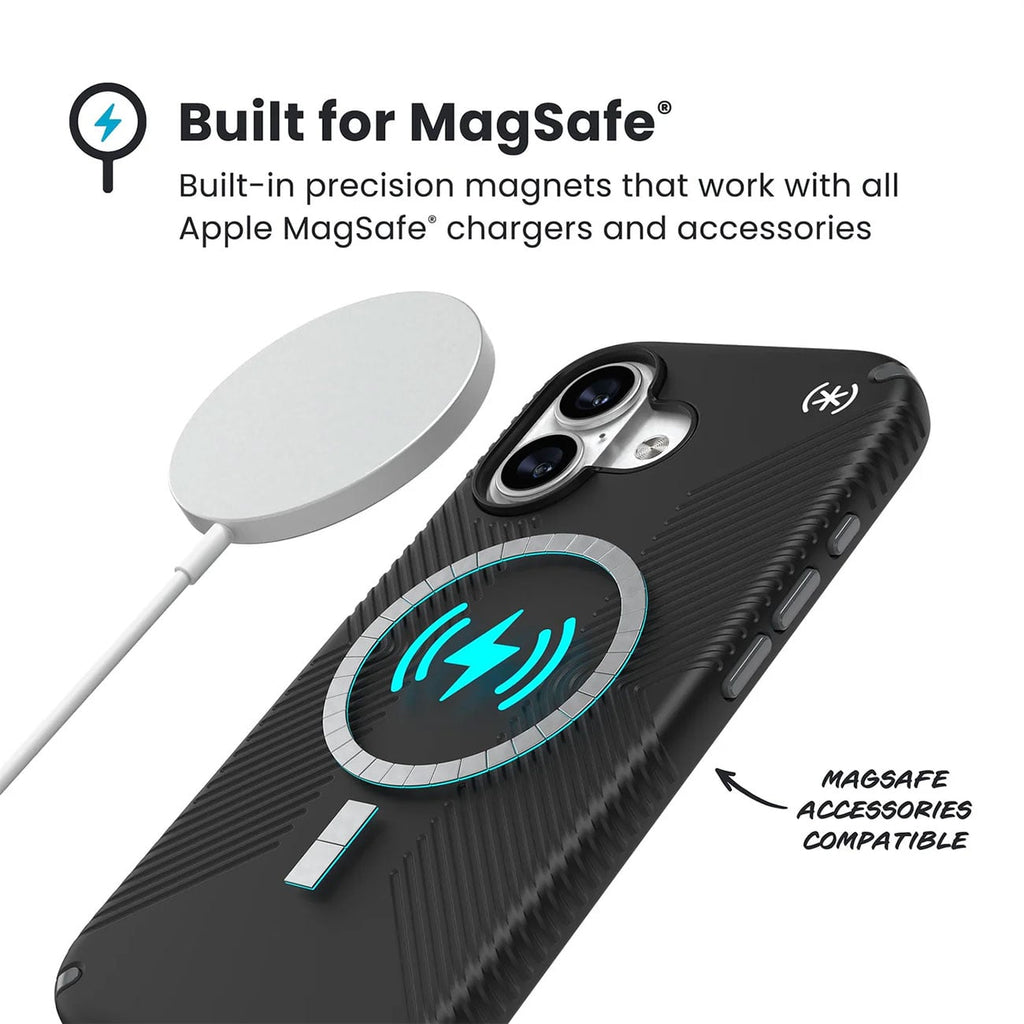 Speck Presidio2 Grip MagSafe Case for iPhone 17 in Black/Slate Grey - 150958-D143 - image 5