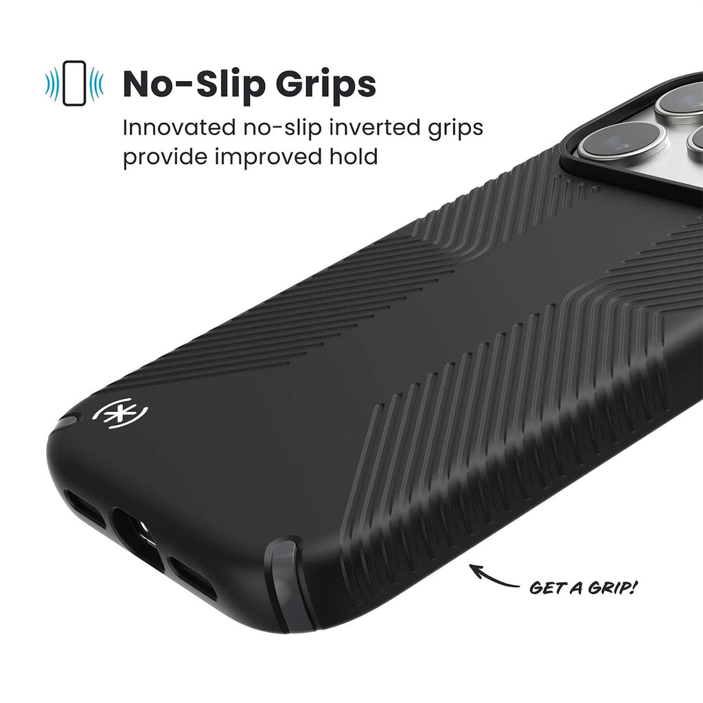 Speck Presidio2 Grip MagSafe Case for iPhone 17 Pro in Black/Slate Grey - 150976-D143 - image 8
