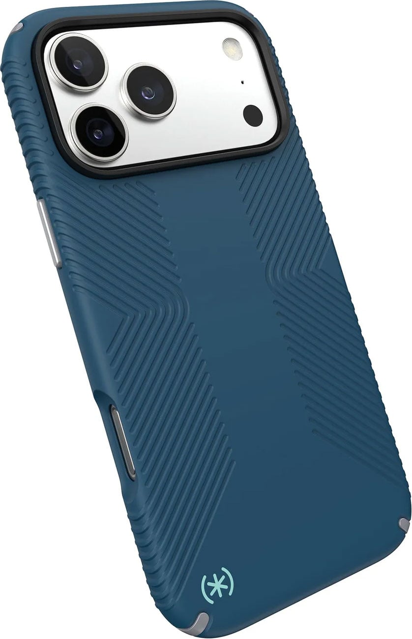 Speck Presidio2 Grip MagSafe Case for iPhone 17 Pro Max in Deep Sea/Silver Metallic - 150985-3261 - image 2