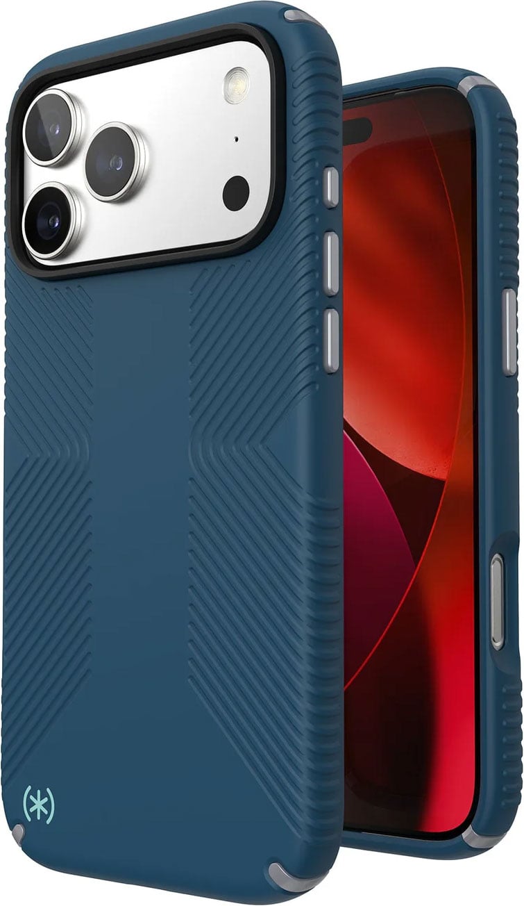 Speck Presidio2 Grip MagSafe Case for iPhone 17 Pro Max in Deep Sea/Silver Metallic - 150985-3261 - image 3